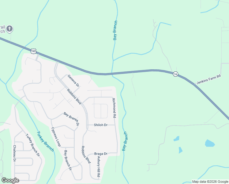 map of restaurants, bars, coffee shops, grocery stores, and more near 129 Richmond Road in Daphne