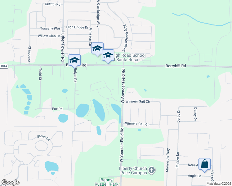 map of restaurants, bars, coffee shops, grocery stores, and more near 5733 Conley Court in Milton