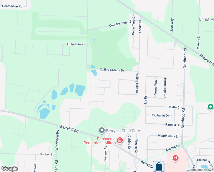 map of restaurants, bars, coffee shops, grocery stores, and more near 5866 Chi Chi Circle in Milton