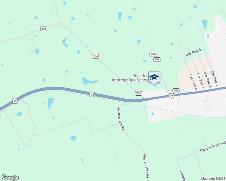 map of restaurants, bars, coffee shops, grocery stores, and more near 1682 U.S. 79 in Rockdale