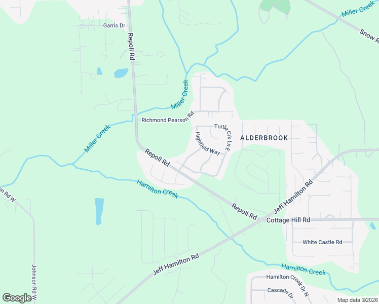 map of restaurants, bars, coffee shops, grocery stores, and more near 2230 Milner Way in Mobile