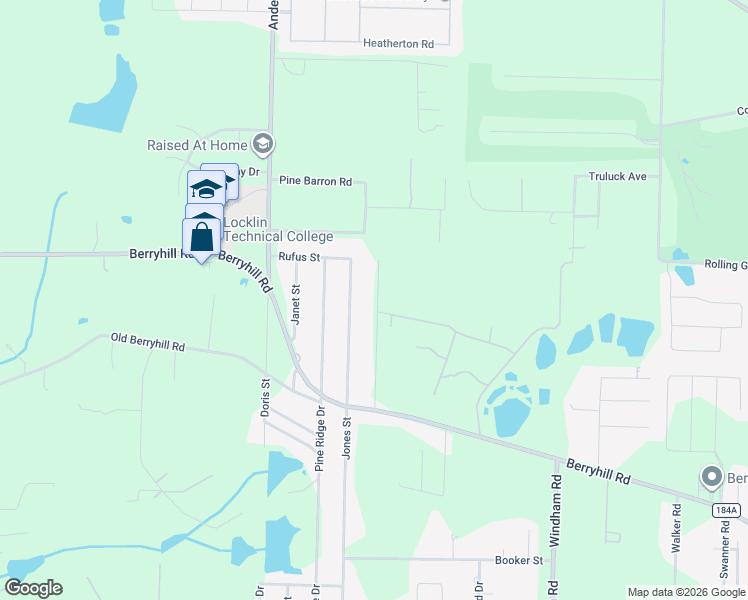map of restaurants, bars, coffee shops, grocery stores, and more near 5756 Jones Street in Milton