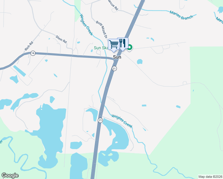 map of restaurants, bars, coffee shops, grocery stores, and more near 83330 Louisiana 21 in Bogalusa