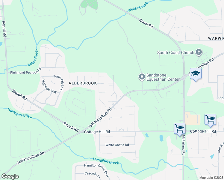 map of restaurants, bars, coffee shops, grocery stores, and more near 1 Taylor Pointe Ct in Mobile