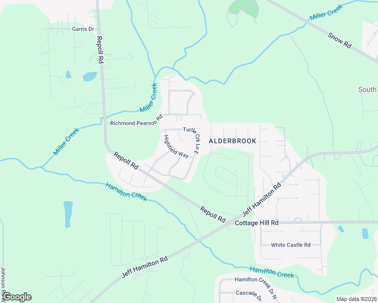 map of restaurants, bars, coffee shops, grocery stores, and more near 9990 Highfield Way in Mobile