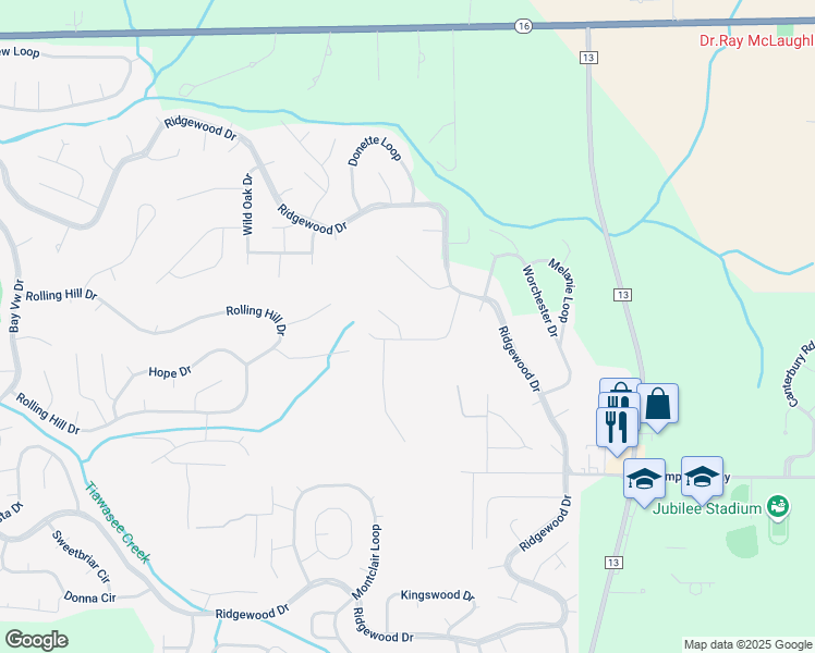 map of restaurants, bars, coffee shops, grocery stores, and more near 102 Michocaun Circle in Daphne