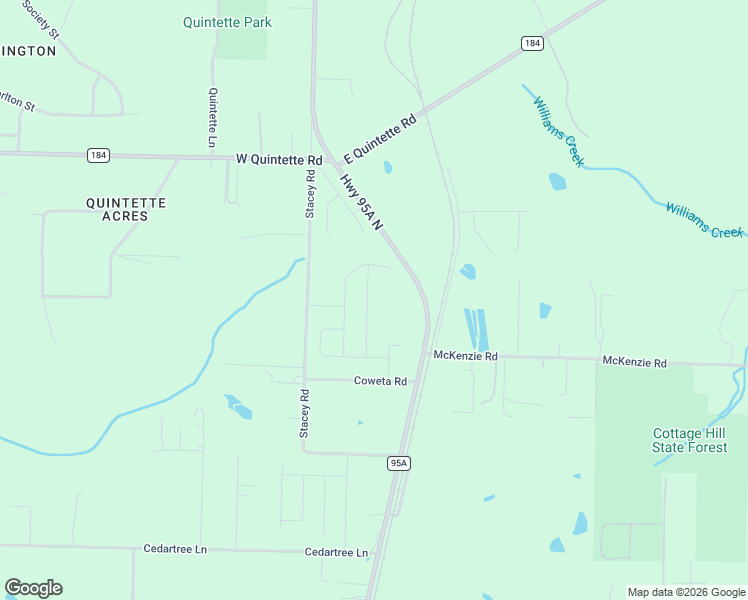 map of restaurants, bars, coffee shops, grocery stores, and more near 2222 County Highway 95A in Cantonment