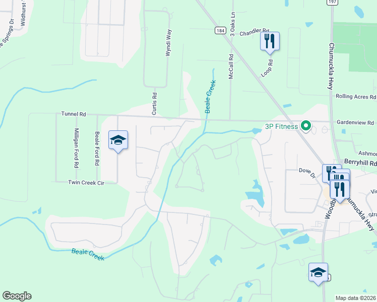 map of restaurants, bars, coffee shops, grocery stores, and more near 3130 Bobby Jones Drive in Pace