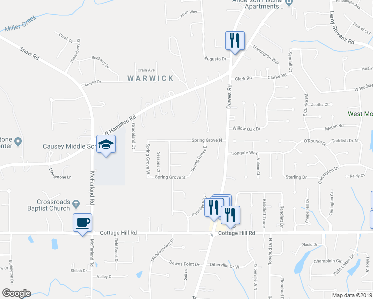map of restaurants, bars, coffee shops, grocery stores, and more near 8864 Winter Ct in Mobile