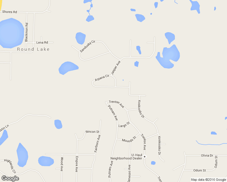 map of restaurants, bars, coffee shops, grocery stores, and more near 2609 Arpana Circle in Alford