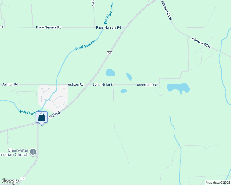 map of restaurants, bars, coffee shops, grocery stores, and more near 11530 Schmidt Lane South in Mobile