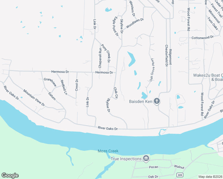 map of restaurants, bars, coffee shops, grocery stores, and more near 625 Skyline Drive in Kingsland