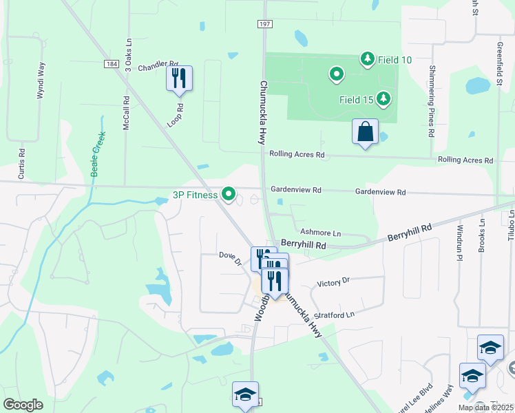 map of restaurants, bars, coffee shops, grocery stores, and more near 5749 Chumuckla Highway in Pace