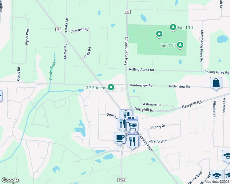 map of restaurants, bars, coffee shops, grocery stores, and more near 3360 Colonial Oaks Drive in Pace