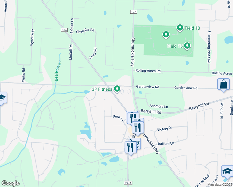 map of restaurants, bars, coffee shops, grocery stores, and more near 3360 Colonial Oaks Drive in Pace