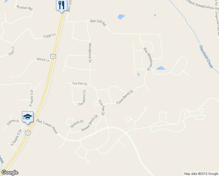 map of restaurants, bars, coffee shops, grocery stores, and more near Spring Oak Drive in Carriere