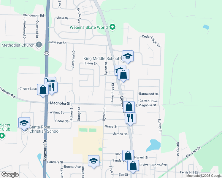 map of restaurants, bars, coffee shops, grocery stores, and more near 6605 Plymouth Street in Milton