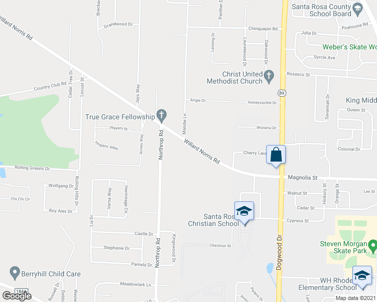 map of restaurants, bars, coffee shops, grocery stores, and more near 6209 Willard Norris Road in Milton