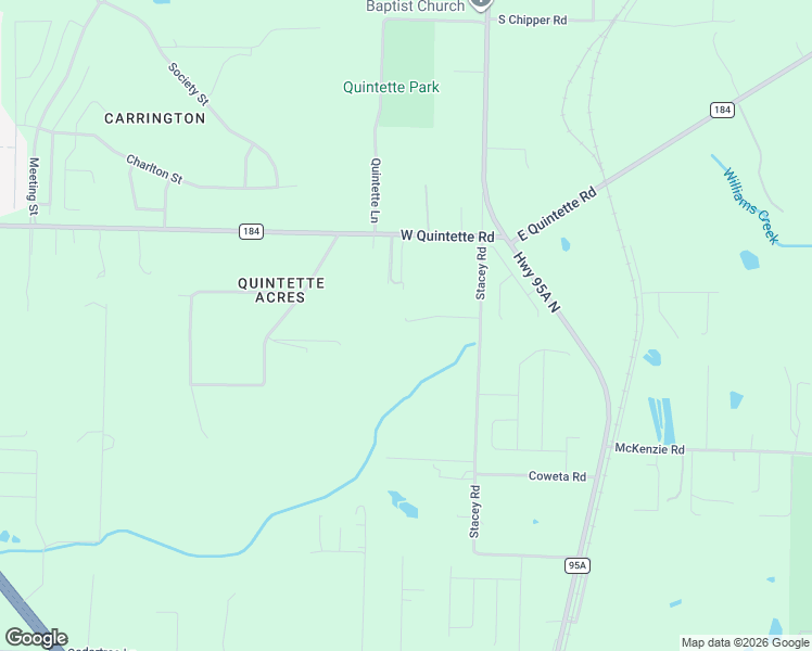 map of restaurants, bars, coffee shops, grocery stores, and more near 2265 Stacey Road in Cantonment