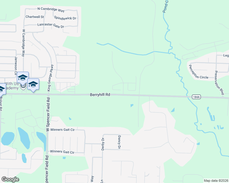 map of restaurants, bars, coffee shops, grocery stores, and more near 4427 County Road 184A in Milton