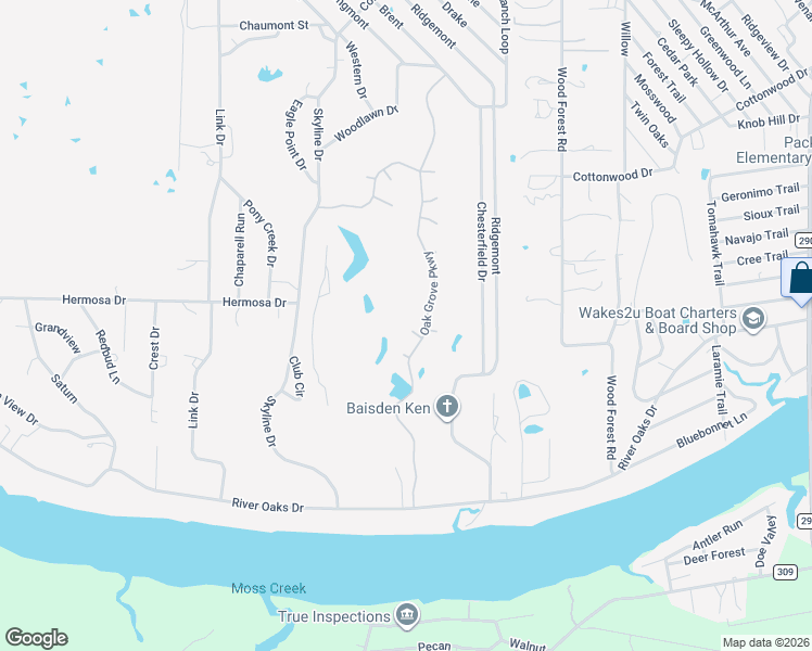 map of restaurants, bars, coffee shops, grocery stores, and more near 106 Bridalwood Court in Kingsland