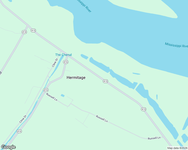 map of restaurants, bars, coffee shops, grocery stores, and more near 6615 Louisiana 415 in Glynn