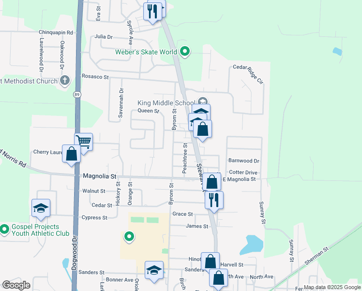map of restaurants, bars, coffee shops, grocery stores, and more near 6605 Plymouth Street in Milton