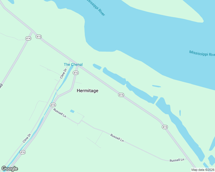 map of restaurants, bars, coffee shops, grocery stores, and more near 6615 Louisiana 415 in Glynn