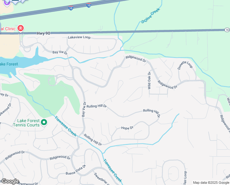 map of restaurants, bars, coffee shops, grocery stores, and more near 119 Broadmoor Drive in Daphne
