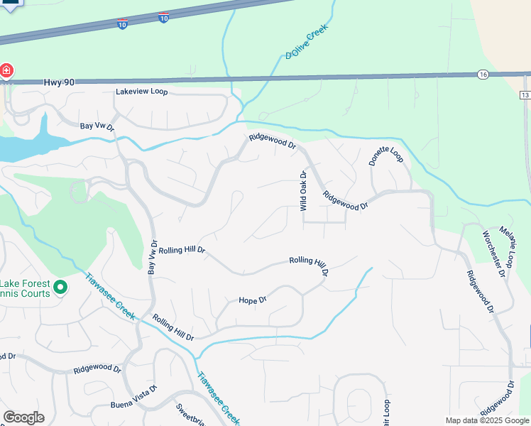 map of restaurants, bars, coffee shops, grocery stores, and more near 120 Dewitt Circle in Daphne
