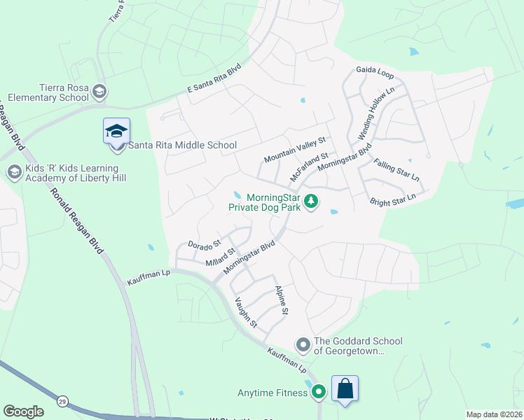 map of restaurants, bars, coffee shops, grocery stores, and more near 309 Dipprey Lane in Georgetown