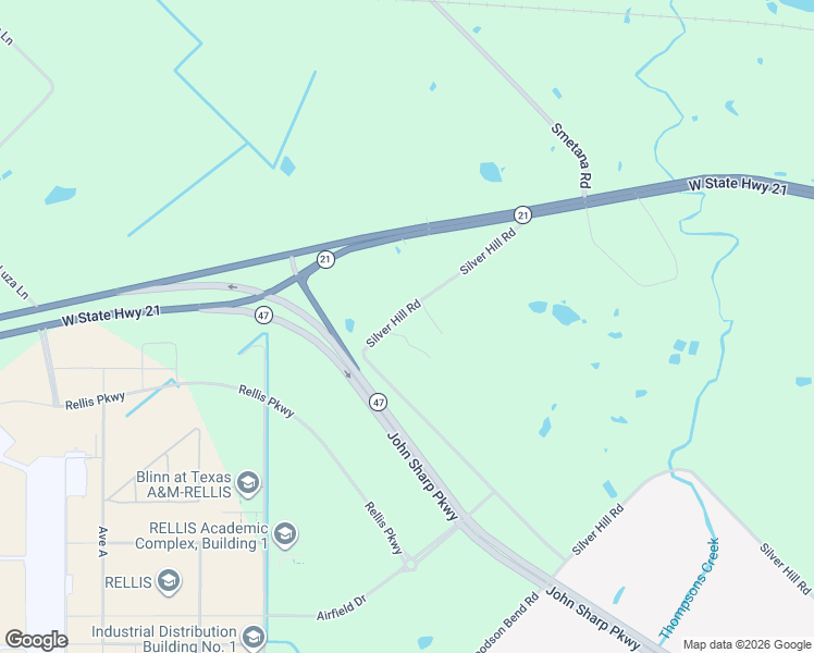 map of restaurants, bars, coffee shops, grocery stores, and more near 1766-1776 Silver Hill Road in Bryan