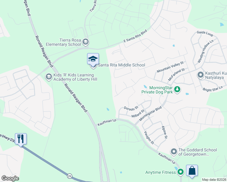 map of restaurants, bars, coffee shops, grocery stores, and more near 120 Neterland Street in Georgetown