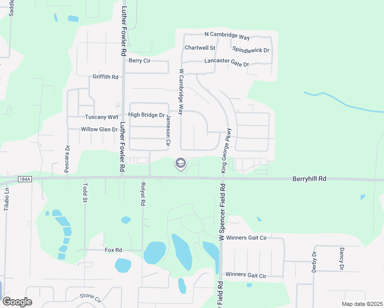 map of restaurants, bars, coffee shops, grocery stores, and more near 4153 West Cambridge Way in Pace