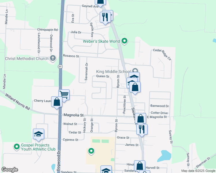 map of restaurants, bars, coffee shops, grocery stores, and more near 5894 Independence Drive in Milton