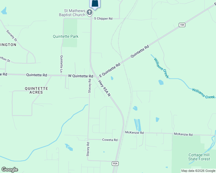 map of restaurants, bars, coffee shops, grocery stores, and more near 2222 Highway 95A North in Cantonment