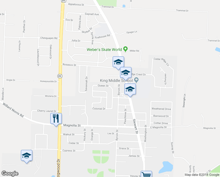 map of restaurants, bars, coffee shops, grocery stores, and more near 5931 Queen Street in Milton