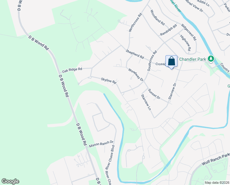 map of restaurants, bars, coffee shops, grocery stores, and more near 212 Skyline Road in Georgetown