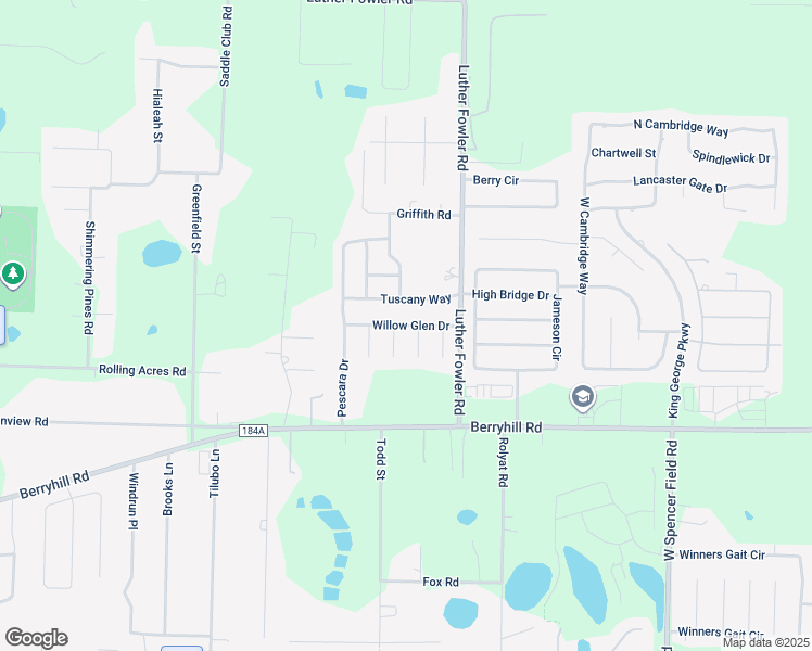 map of restaurants, bars, coffee shops, grocery stores, and more near Willow Glen Drive in Milton