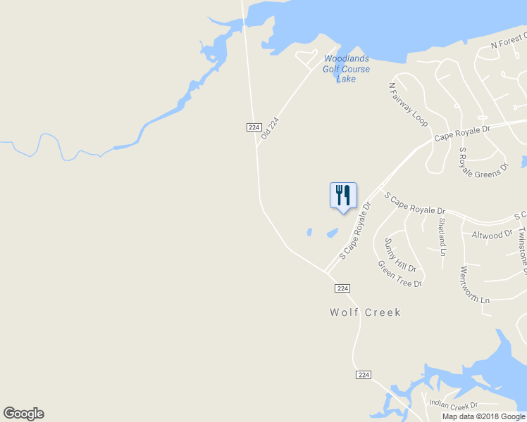 map of restaurants, bars, coffee shops, grocery stores, and more near Farm to Market Road 224 in Coldspring