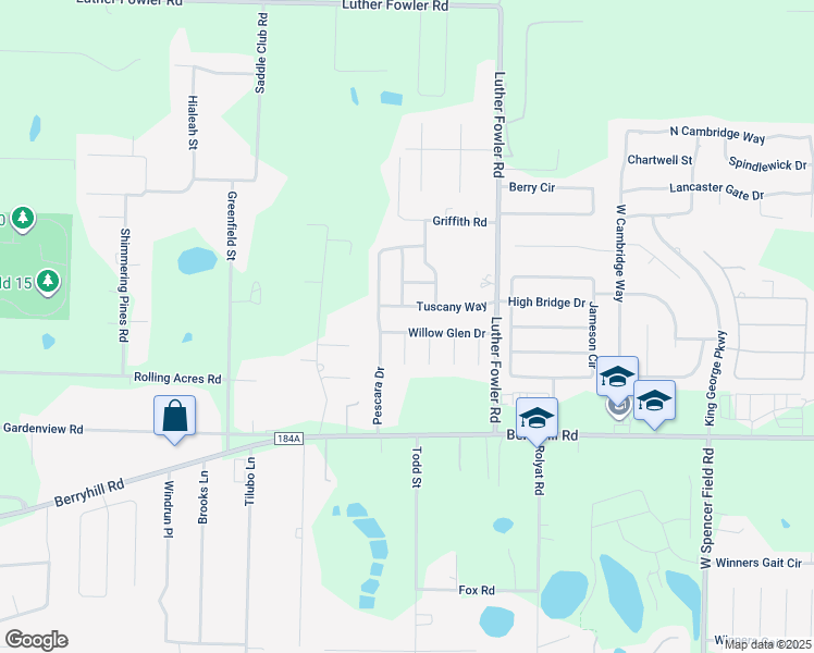 map of restaurants, bars, coffee shops, grocery stores, and more near 3934 Willow Glen Drive in Milton