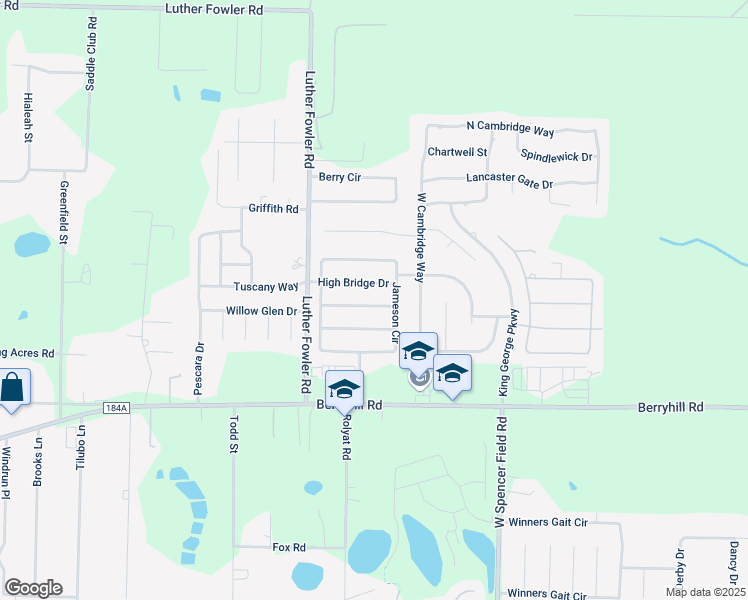 map of restaurants, bars, coffee shops, grocery stores, and more near 3966 Andershot Street in Milton