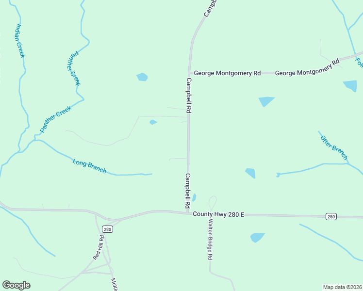 map of restaurants, bars, coffee shops, grocery stores, and more near 343 Campbell Road in DeFuniak Springs