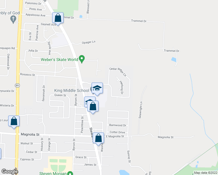 map of restaurants, bars, coffee shops, grocery stores, and more near 6727 Cedar Ridge Circle in Milton