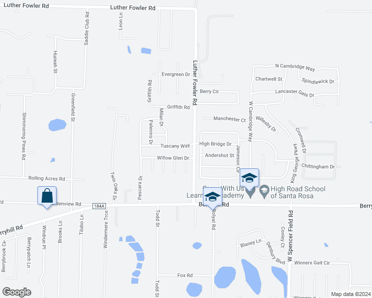 map of restaurants, bars, coffee shops, grocery stores, and more near 3969 Tuscany Way in Milton