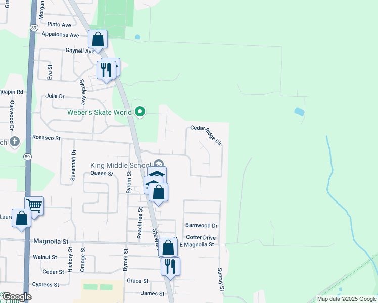 map of restaurants, bars, coffee shops, grocery stores, and more near 10210 Cedar Ridge Circle in Milton