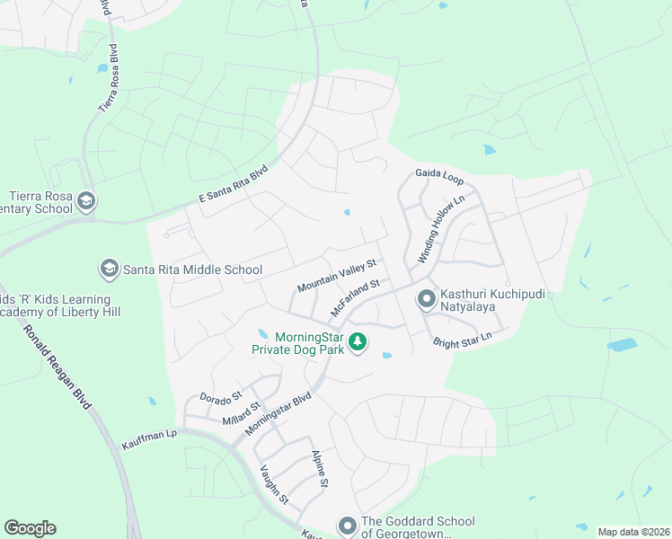 map of restaurants, bars, coffee shops, grocery stores, and more near 216 Mountain Valley Street in Georgetown