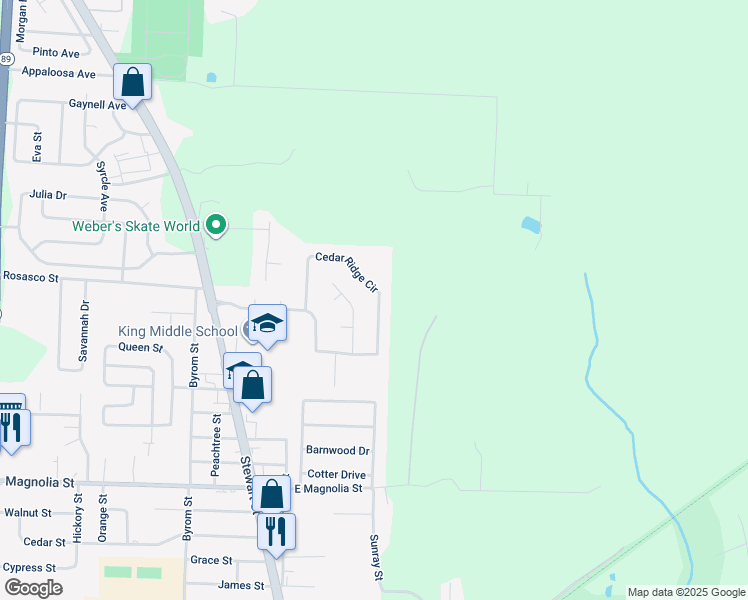 map of restaurants, bars, coffee shops, grocery stores, and more near 6836 Cedar Ridge Circle in Milton