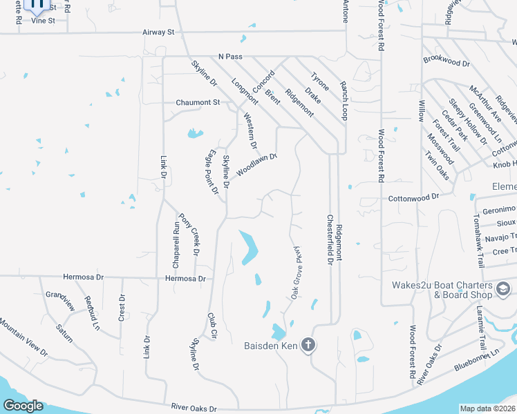 map of restaurants, bars, coffee shops, grocery stores, and more near 114 Friend's Wood Avenue in Kingsland