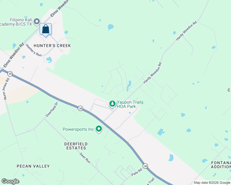 map of restaurants, bars, coffee shops, grocery stores, and more near 4509 Hardy Weedon Road in College Station